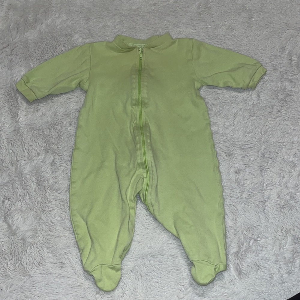 (3 for $10) George green 3 month zipper footie/ sleeper